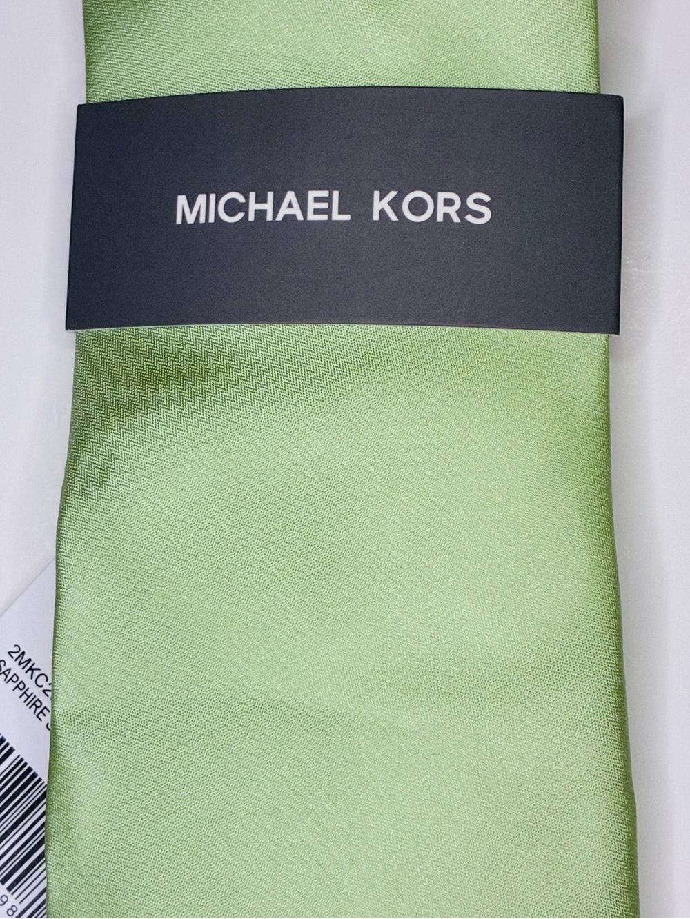 Michael Kors Mens Sapphire Solid Silk Tie Sage Green One Size NWT